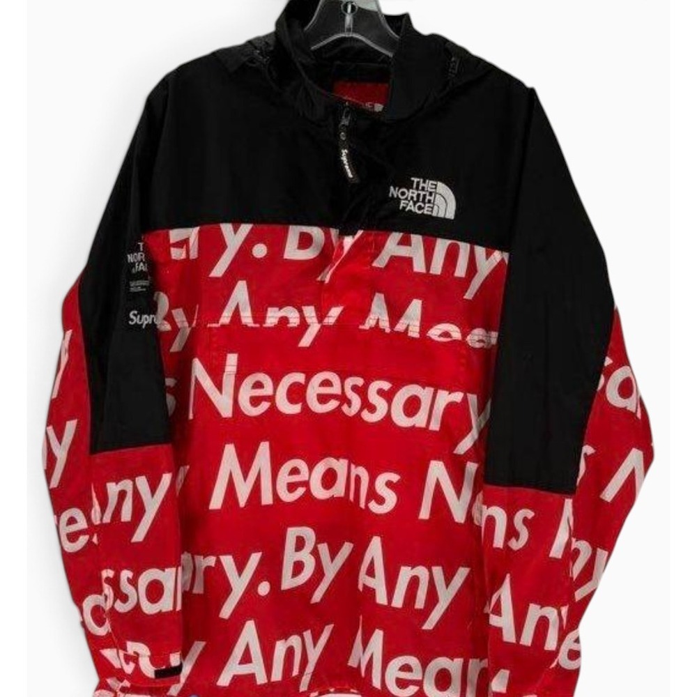 Supreme x The North Face By Any Means Necessary Mountain Pullover XL FW15 Red